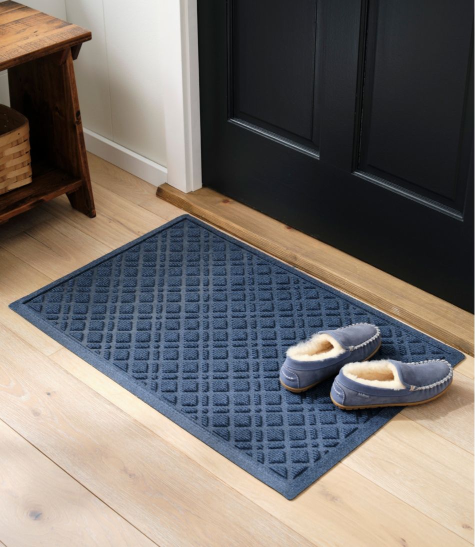 Heavyweight Recycled Waterhog Doormat Plaid