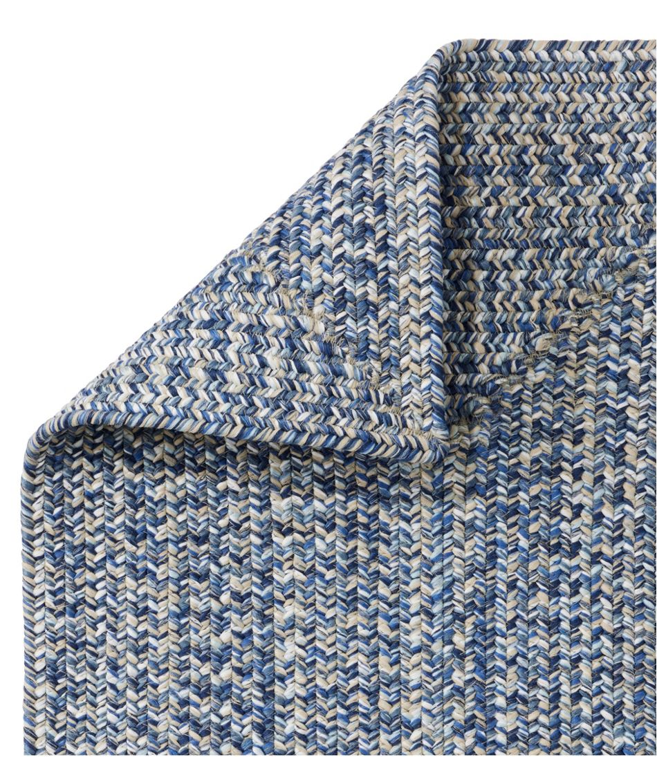 Concentric Pattern Rectangular All-Weather Braided Runner