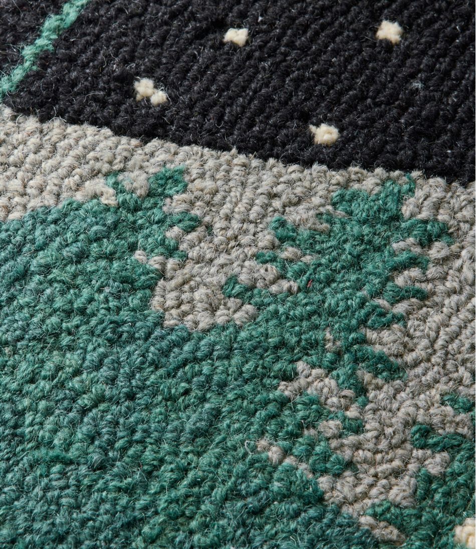 Winter Woods Wool Hooked Novelty Rug