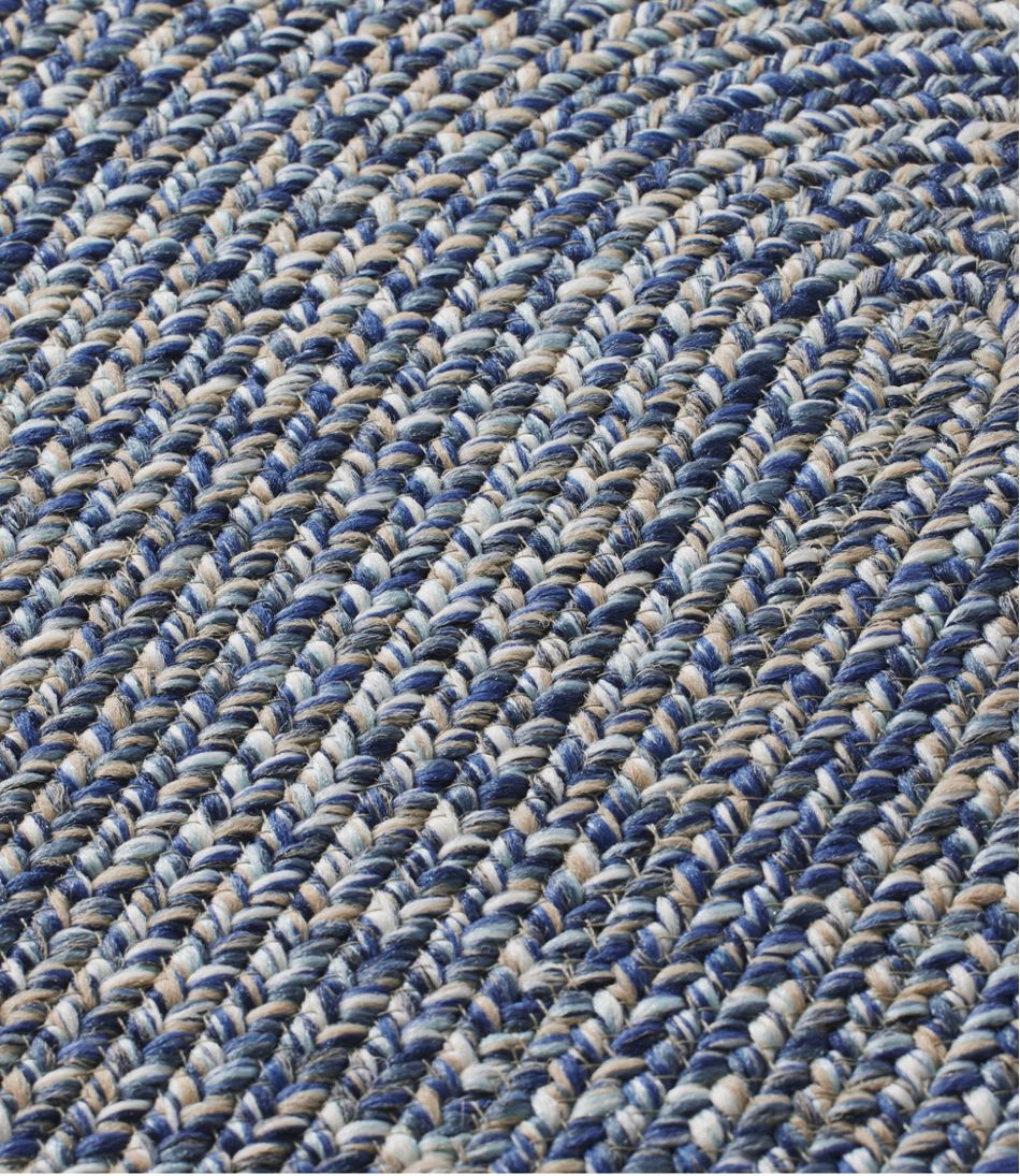 Concentric Pattern Oval All-Weather Braided Runner