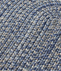 Concentric Pattern Oval All-Weather Braided Runner