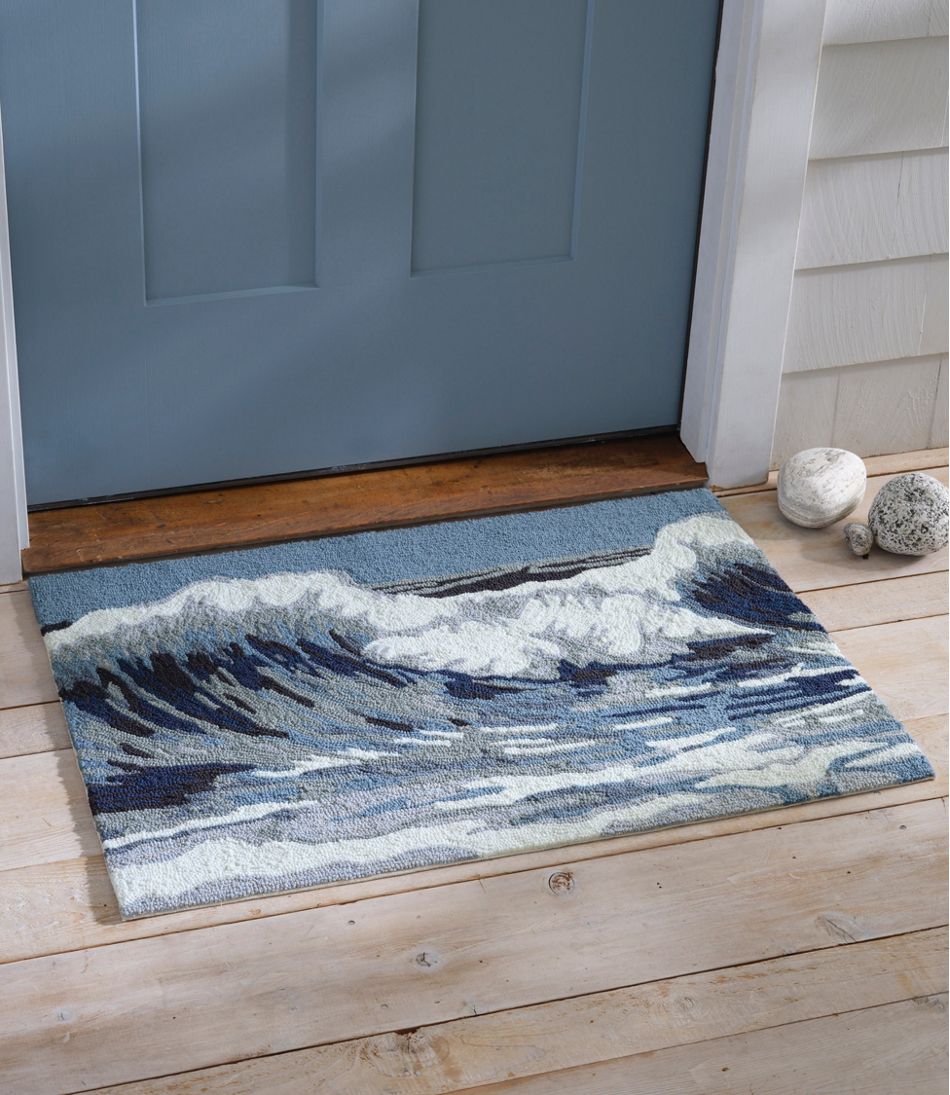 Ocean Waves Indoor/Outdoor Vacationland Rug