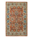 Single Border Terracotta Wool Tufted Rug