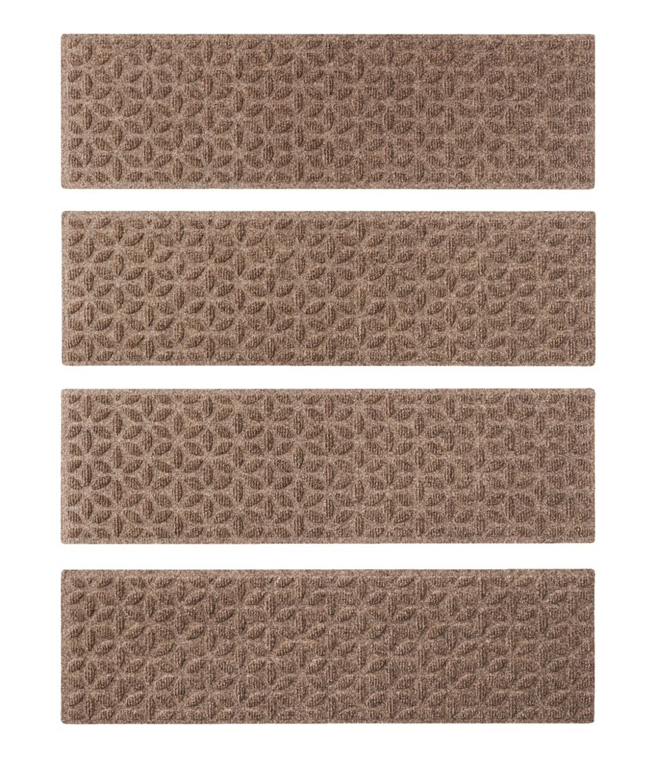 Stair Treads Set of Four Heavyweight Waterhog Mat Blooming Circles