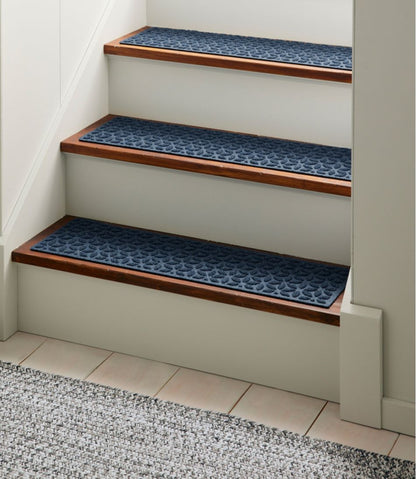 Heavyweight Waterhog Mat, Stair Treads, Set of Four, Blooming Circles