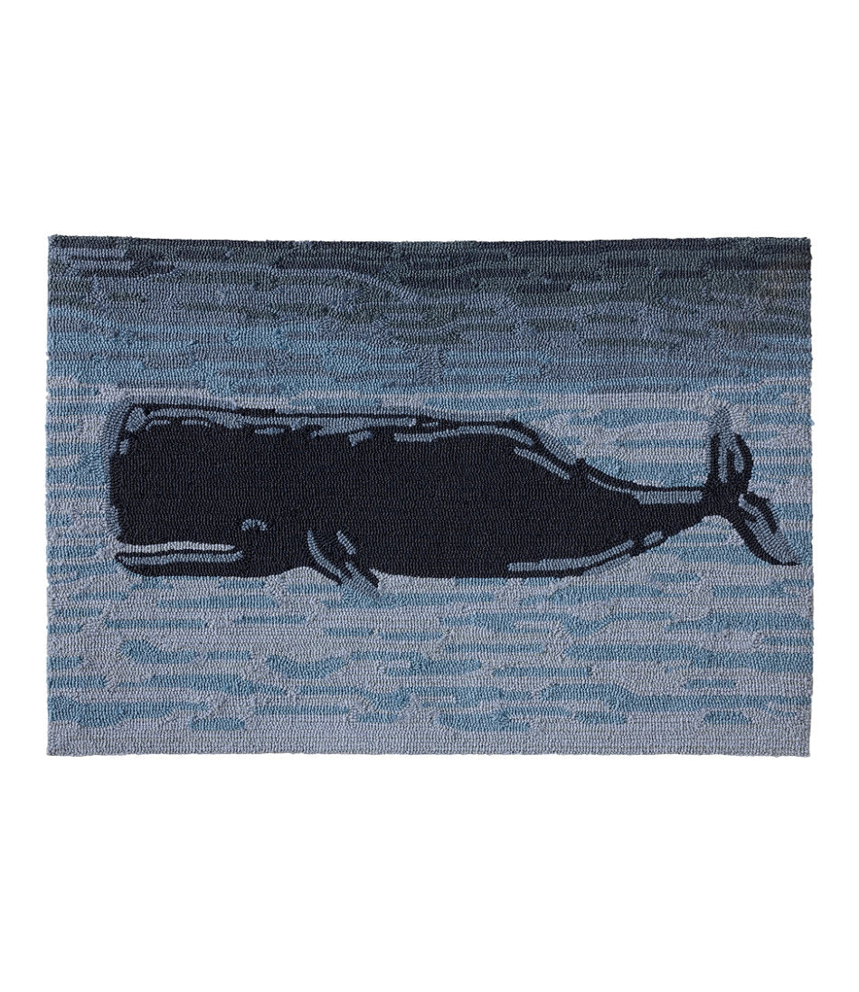 Indoor/Outdoor Vacationland Rug Coastal Whale