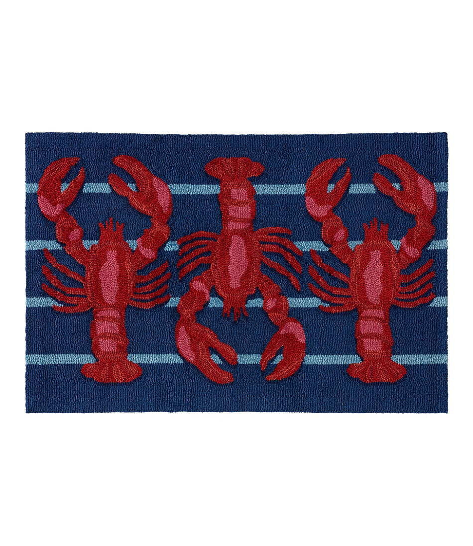 Indoor/Outdoor Vacationland Rug Lobsters