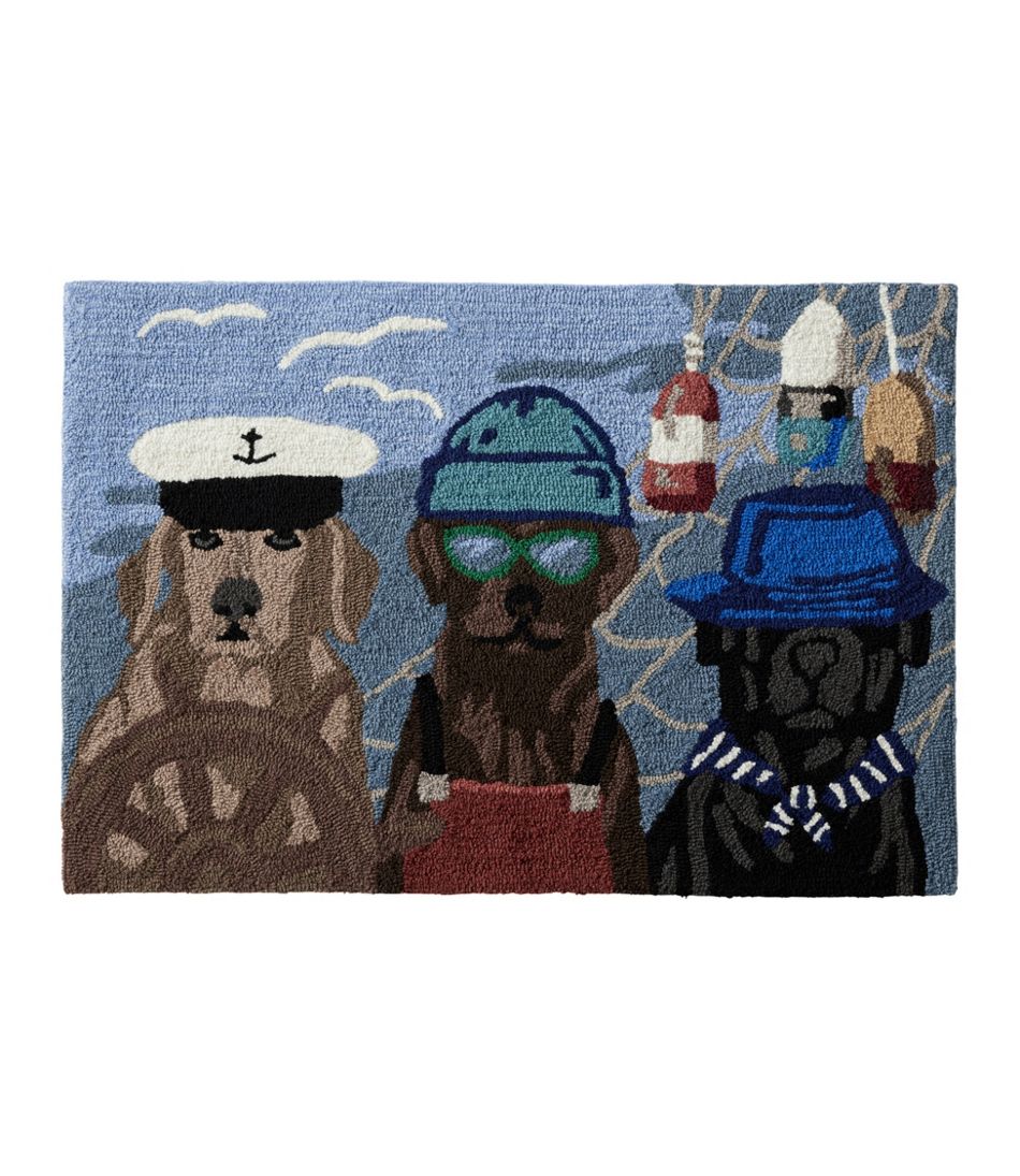 Indoor/Outdoor Vacationland Rug Seaside Dogs