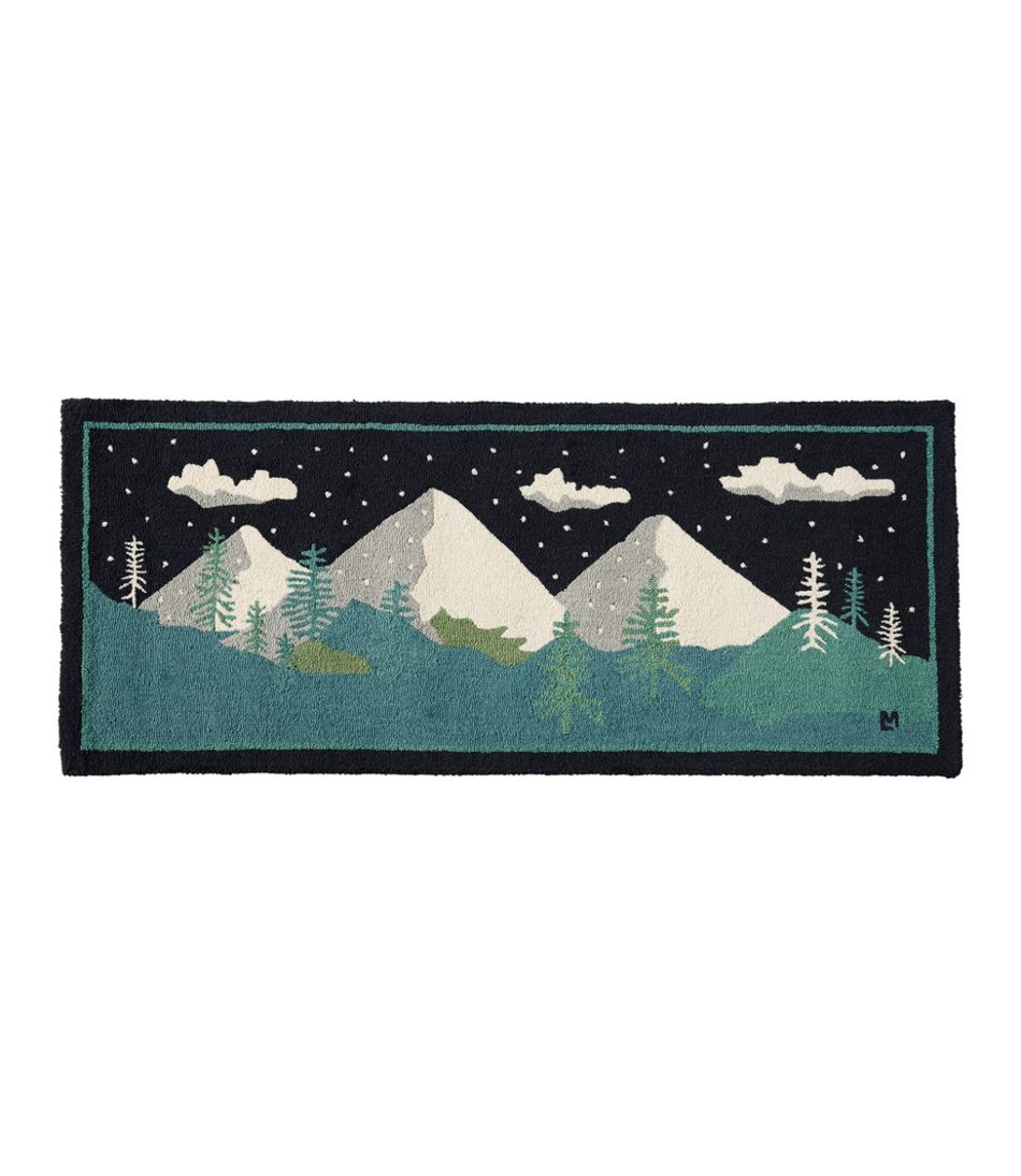 Wool Hooked Runner Winter Woods