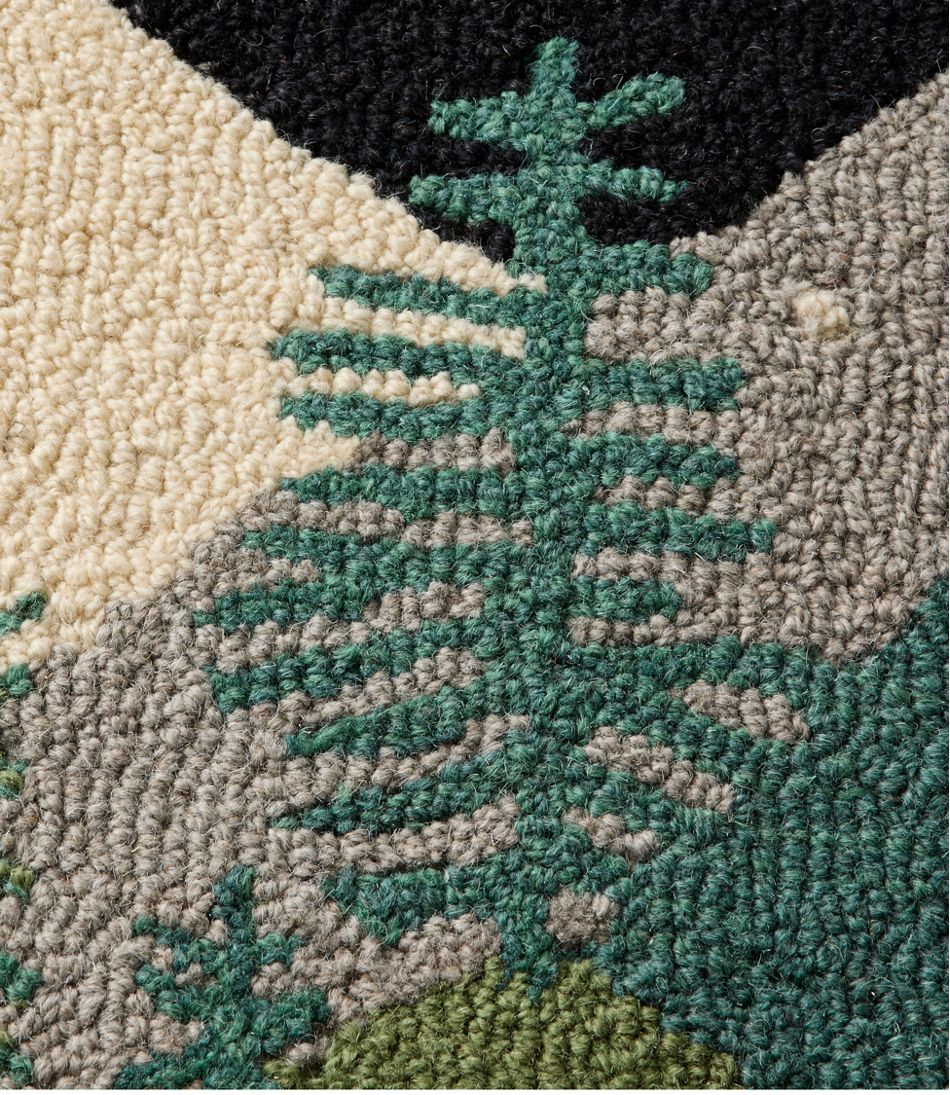 Wool Hooked Runner Winter Woods