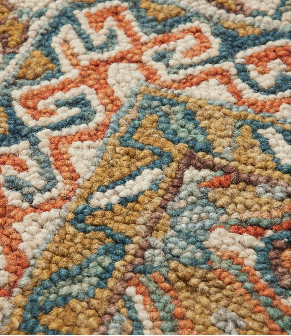 Bordered Medallion Wool Tufted Rug