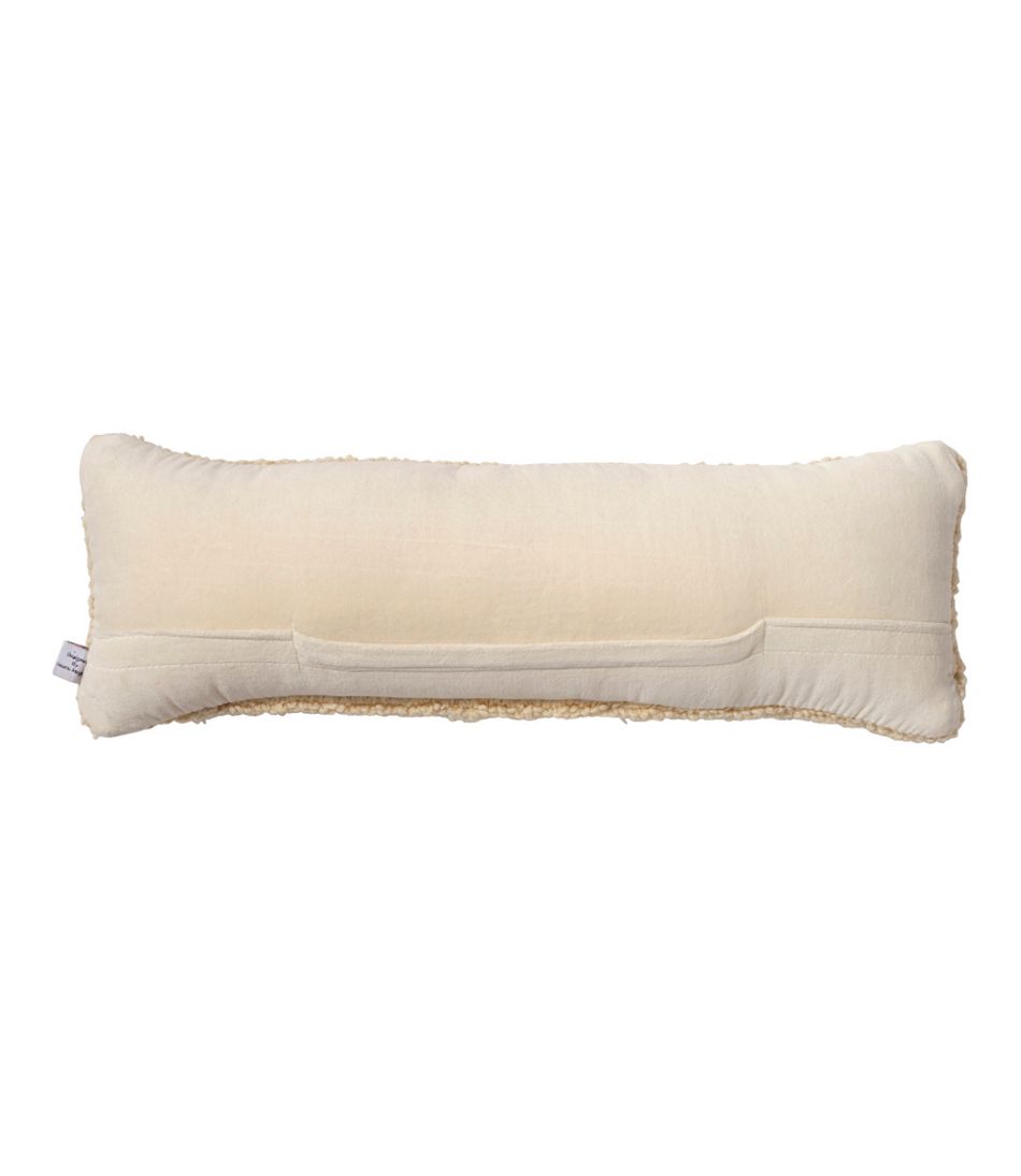 Wool Hooked Throw Pillow, Lab Trio, 8" x 24"