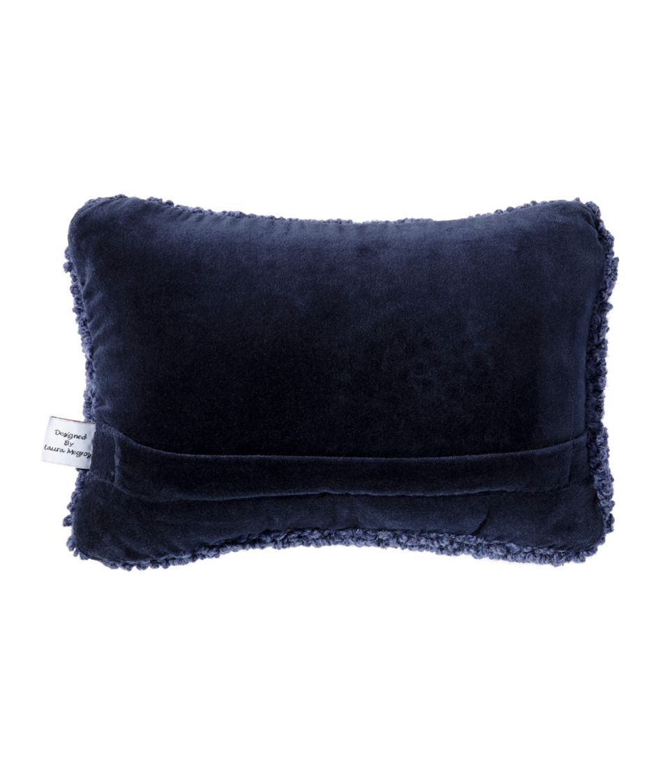 Wool Hooked Throw Pillow, Whale, 8" x 12"