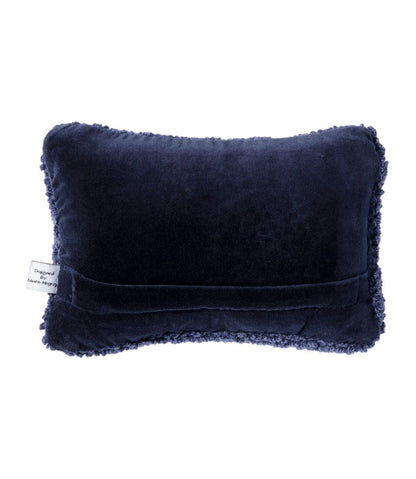 Wool Hooked Throw Pillow, Whale, 8" x 12"