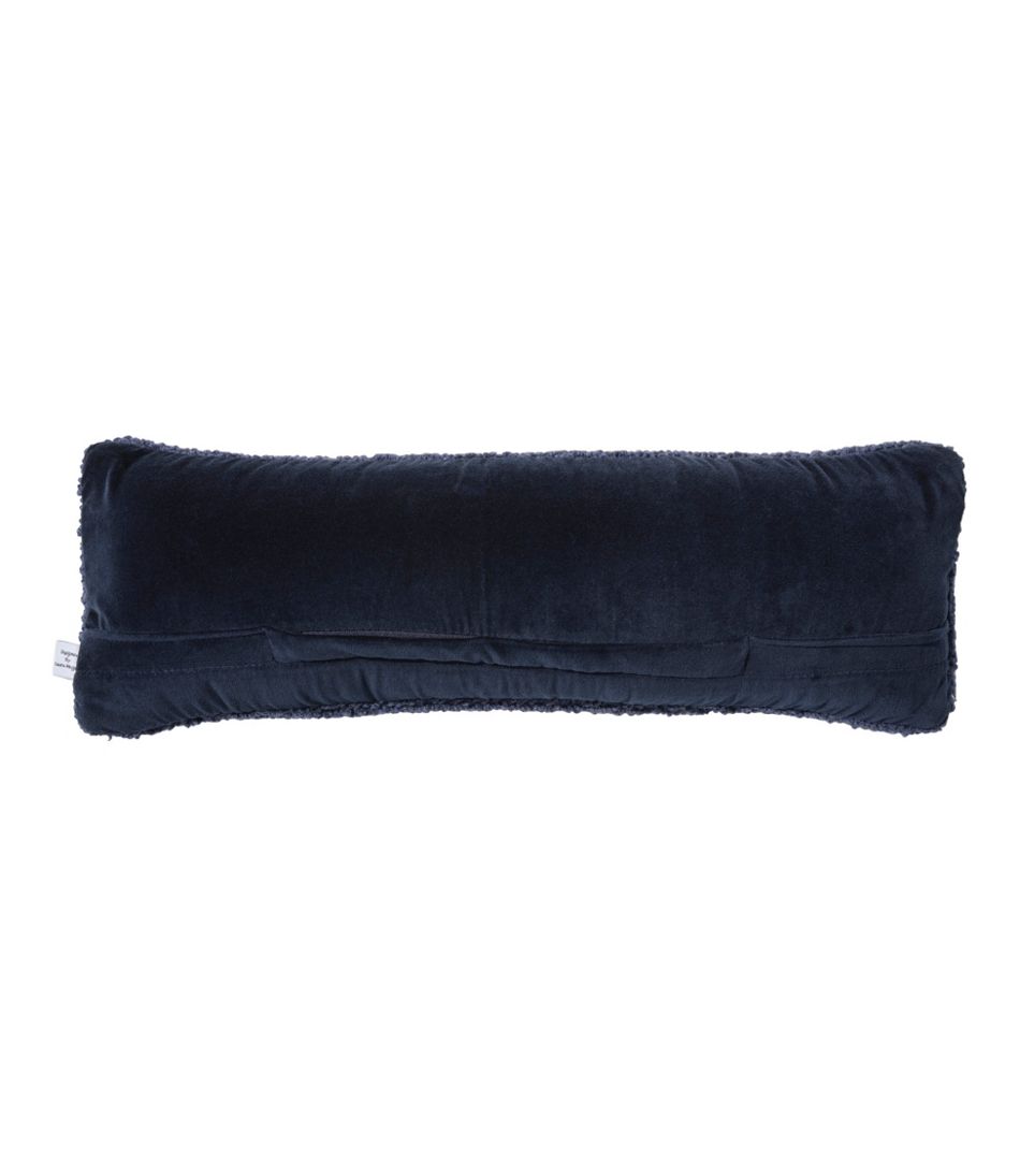 Whale Wool Hooked Throw Pillow 8" x 24"