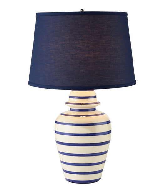 Portland Ceramic Lamp, Stripe