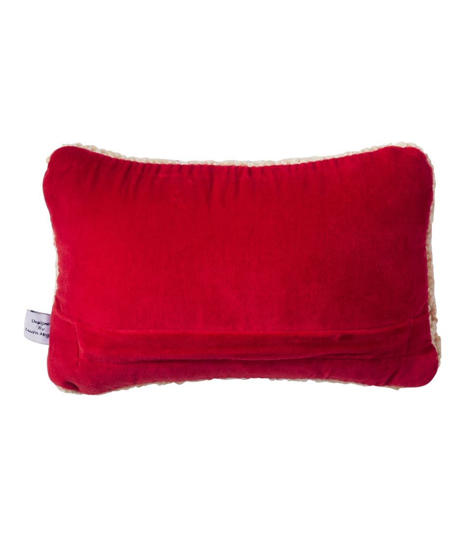 8" x 12" Wool Hooked Throw Pillow Red Flake