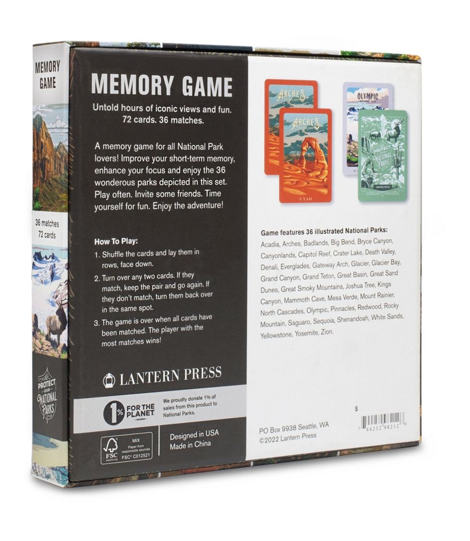 National Parks Memory Game