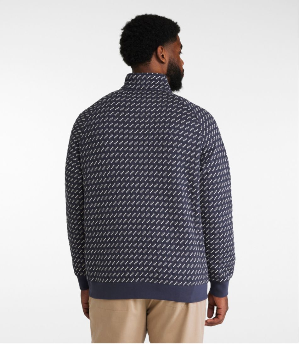 Mockneck Men's Bean's Quilted Sweatshirt Print