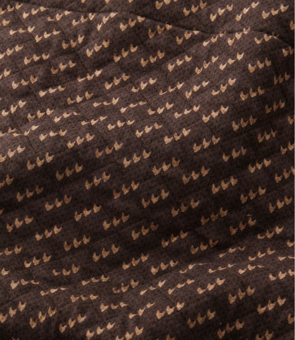 Mockneck Men's Bean's Quilted Sweatshirt Print