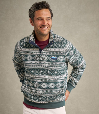 Men's Bean's Quilted Sweatshirt, Mockneck, Print