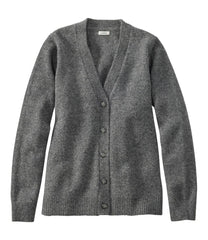 Button-Front Cardigan Women's Bean's Classic Ragg Wool Sweater