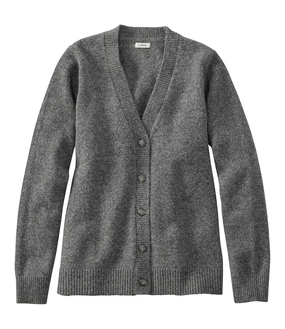 Button-Front Cardigan Women's Bean's Classic Ragg Wool Sweater