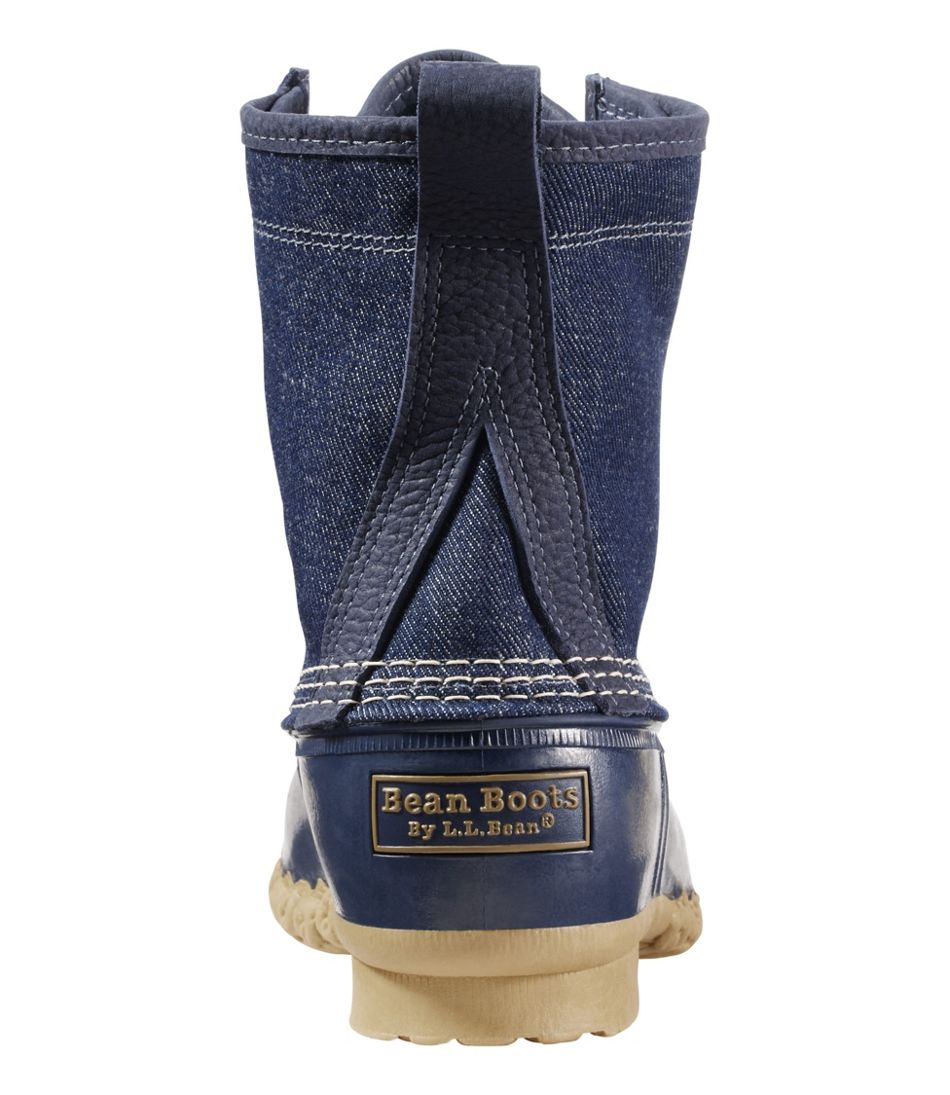 Women's Bean Boots 8" Denim Insulated Flannel-Lined