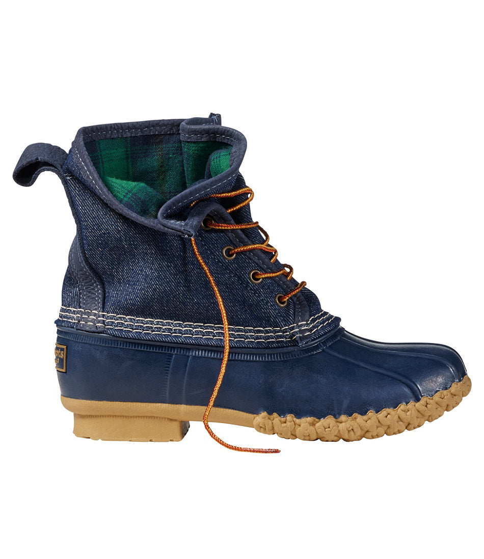 8" Denim Insulated Flannel-Lined Women's Bean Boots