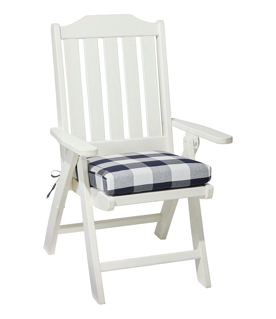 All-Weather Folding/Armless Chair Cushion Buffalo Plaid