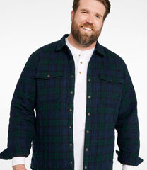 Men's Quilted Scotch Plaid Flannel Shirt Jac