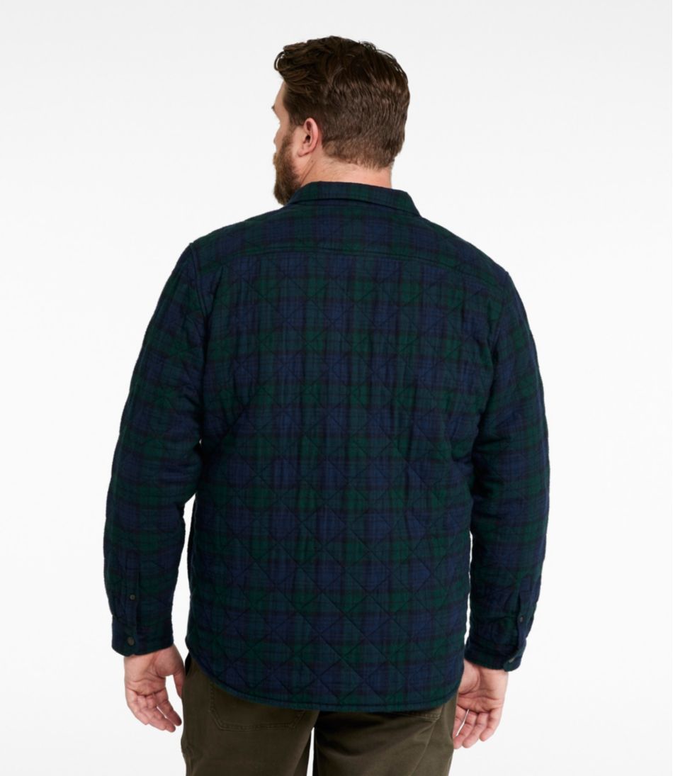 Men's Quilted Scotch Plaid Flannel Shirt Jac