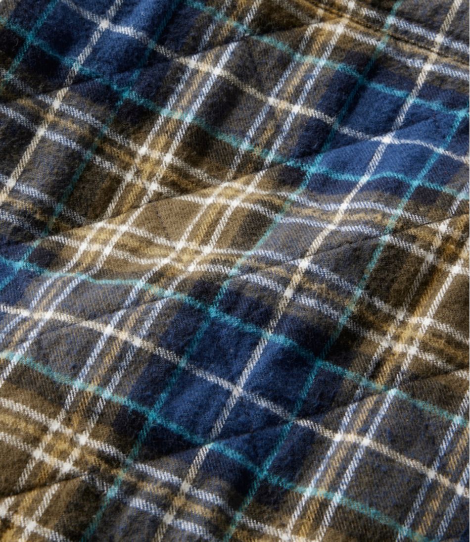 Men's Quilted Scotch Plaid Flannel Shirt Jac