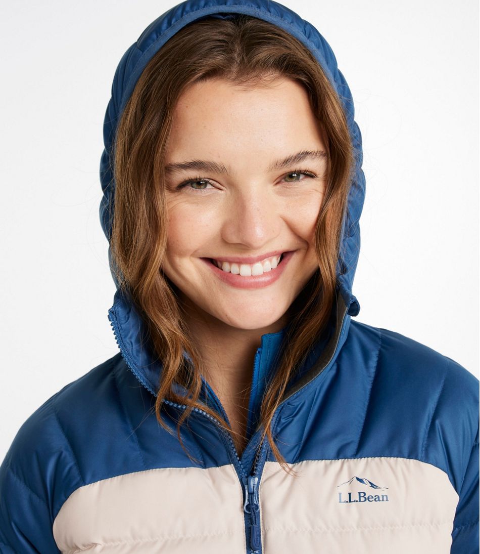 Colorblock Women's Bean's Down Hooded Jacket