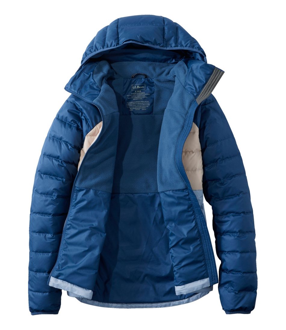Colorblock Women's Bean's Down Hooded Jacket