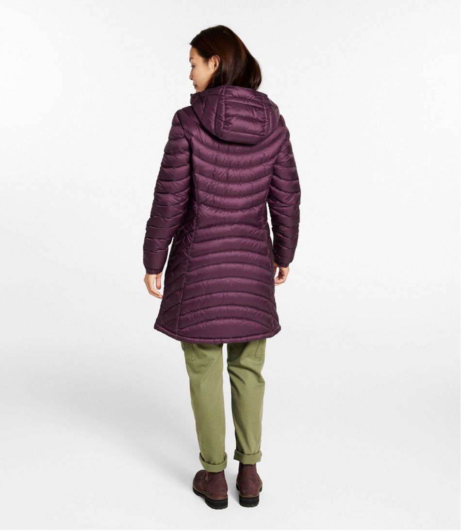 Three-Quarter Length Women's Ultralight 850 Down Hooded Coat