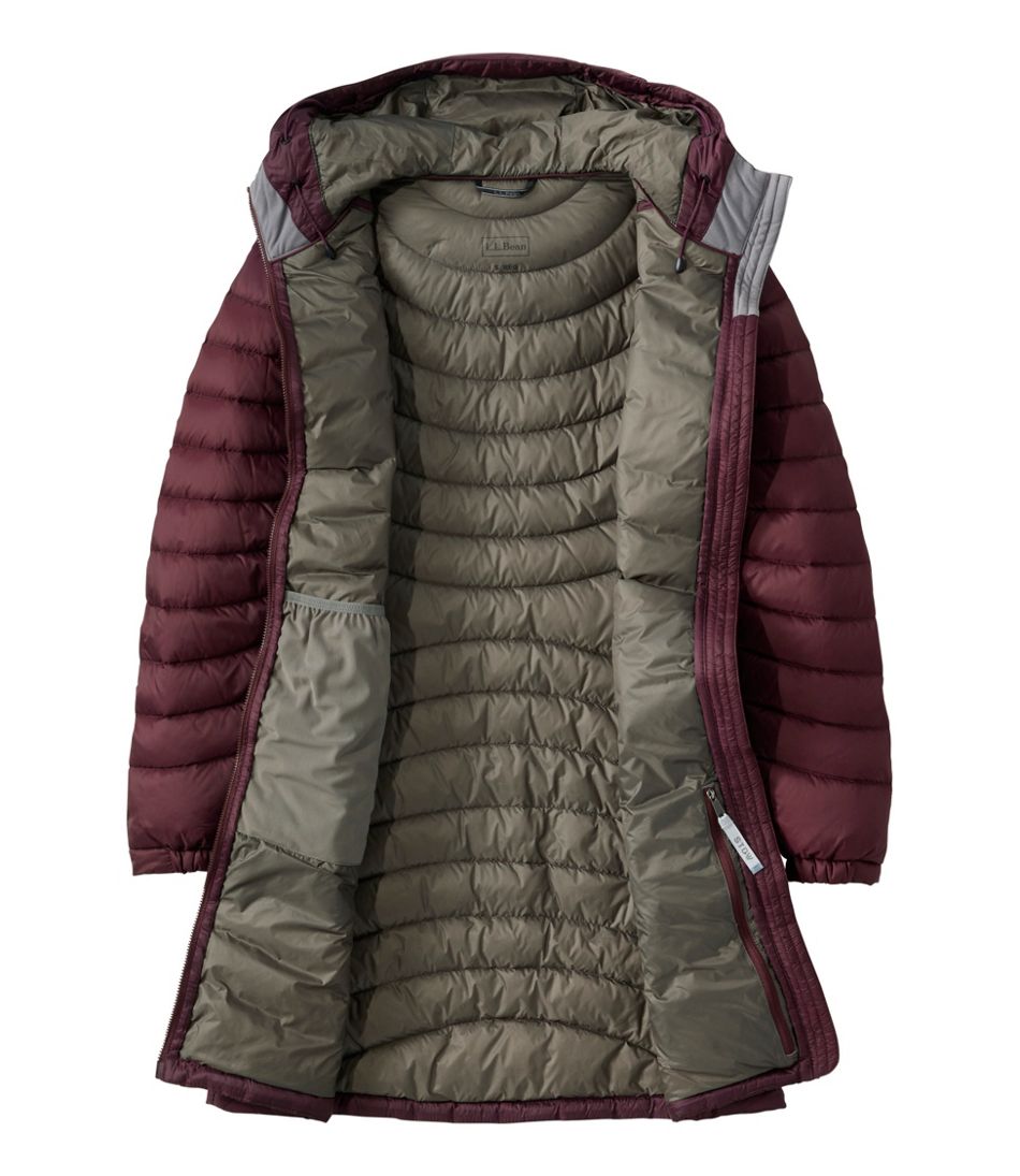 Three-Quarter Length Women's Ultralight 850 Down Hooded Coat